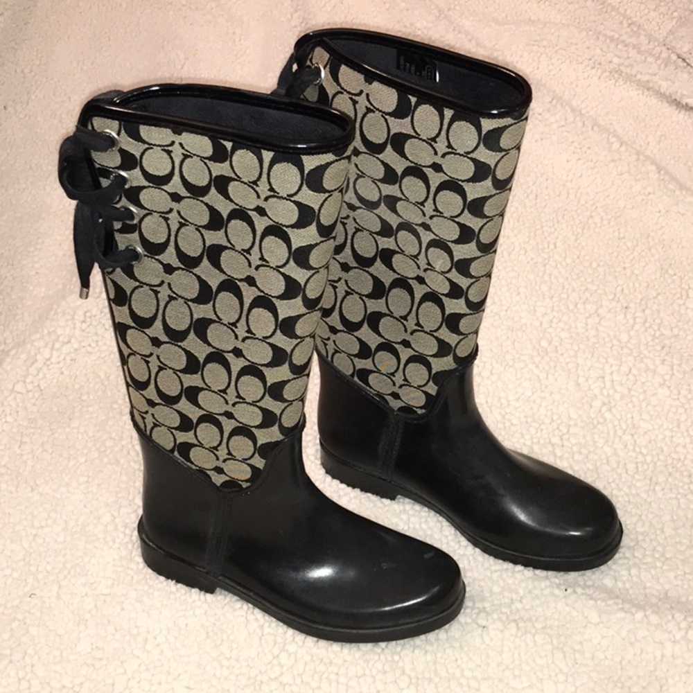 Coach rain boots sz. 7 with original box!